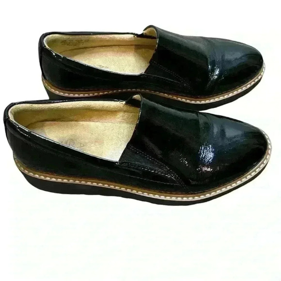 Naturalizer Effie Platform Loafers Slip On Patent Leather Black Womens Size 6 - Picture 2 of 6